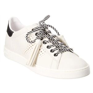 Tod’s Women Perforated Leather Sneaker White Tassel Sz 37.5 / 7